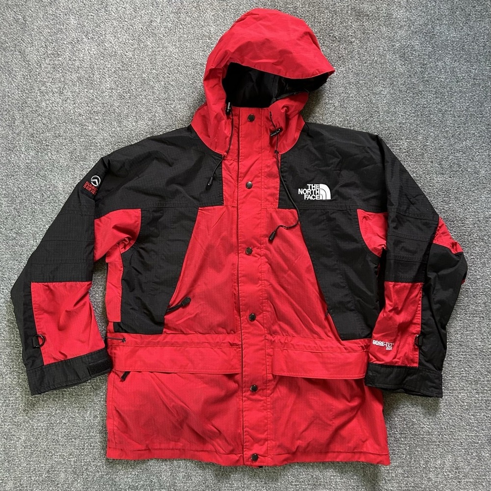 The North Face Summit Series Jacket Mens Medium Red Gore-Tex XCR Hooded Ski